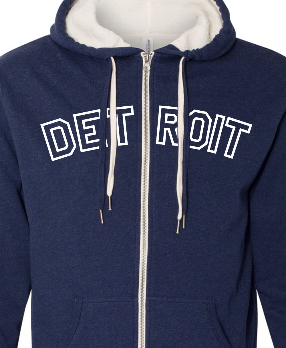 Unisex Detroit Sherpa Lined Zip-up