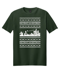 Detroit Skyline Xmas Tee