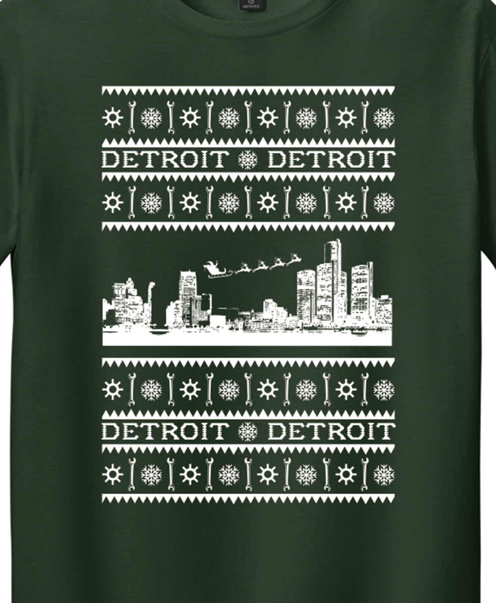 Detroit Skyline Xmas Tee