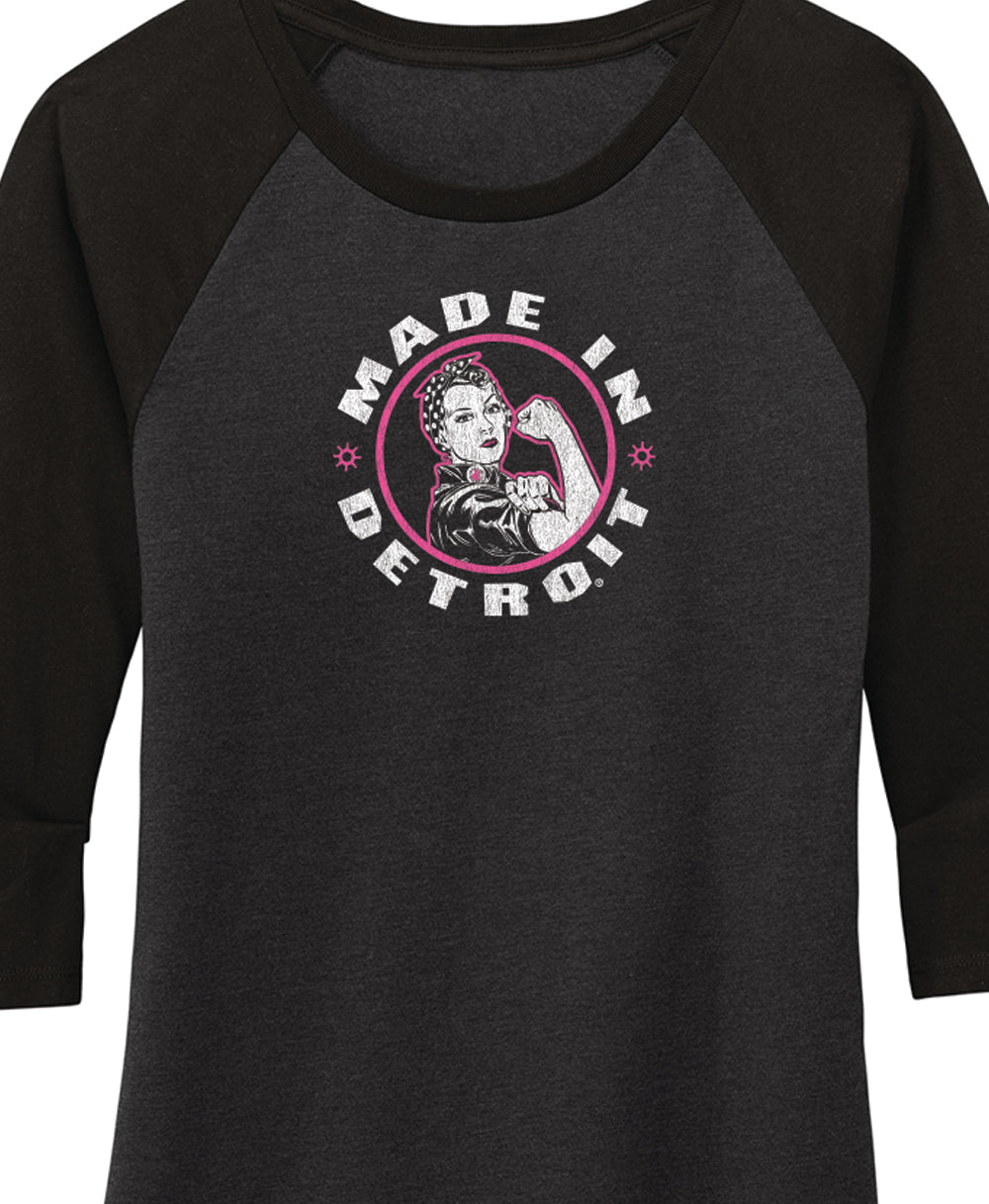 Ladies 3/4 Sleeve Raglan Triblend