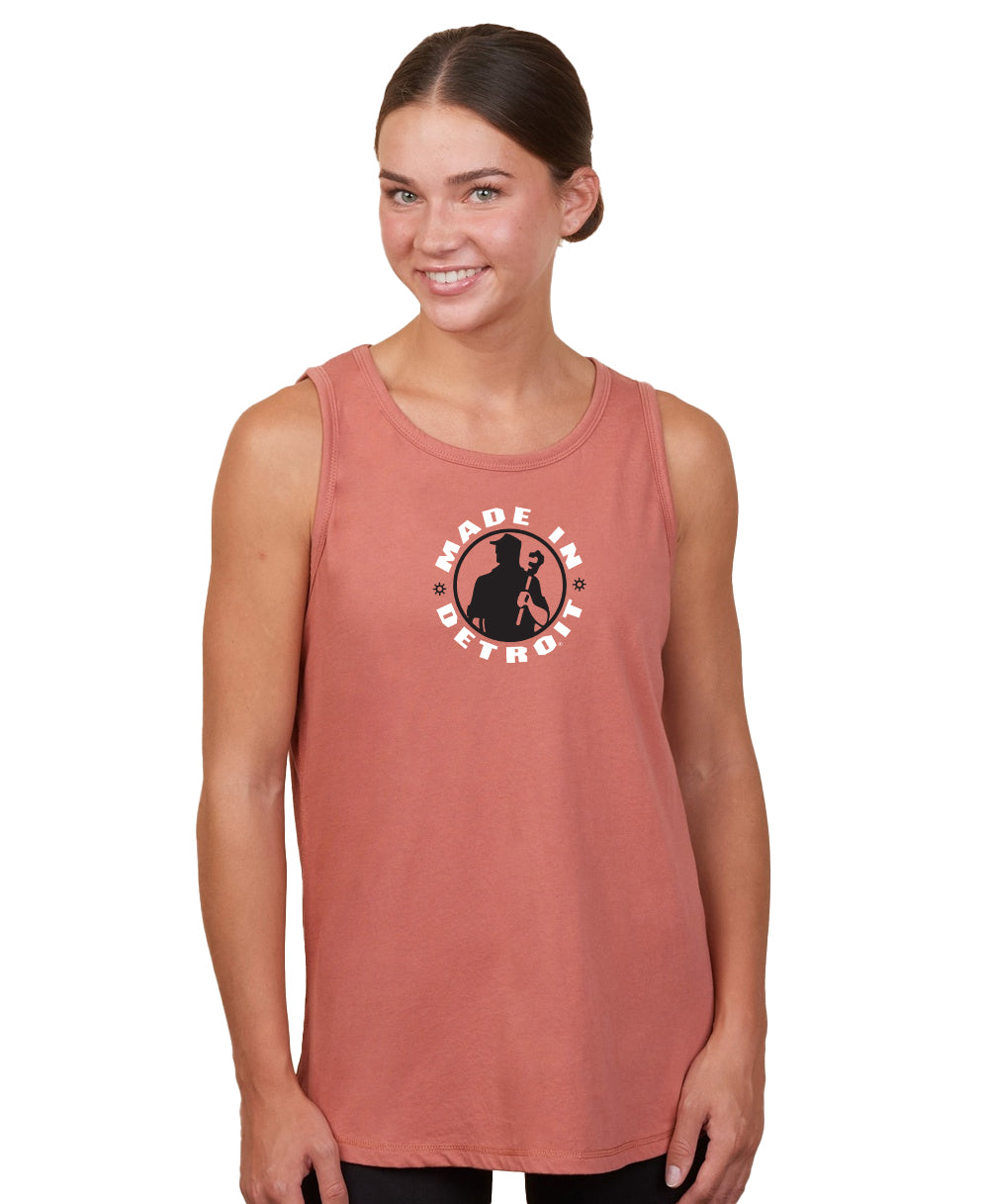 Ladies MID Dusty Rose Relaxed Tank