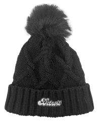 New Era Detroit Faux Fur Pom Beanie