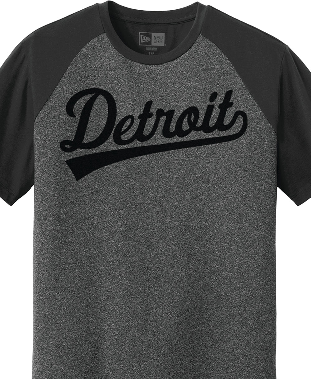 New Era Detroit Tail Script Raglan