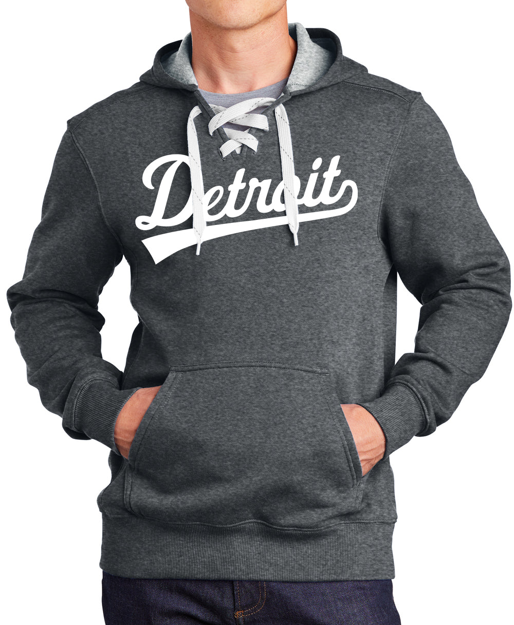 Detroit Tail Script Lace Pullover