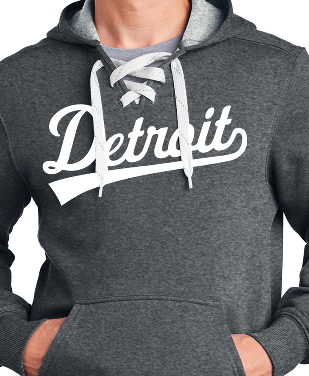 Detroit Tail Script Lace Pullover