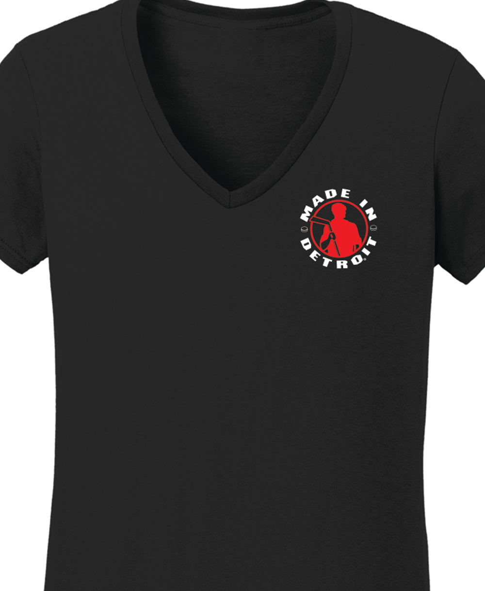 MID Hockey Black V-neck