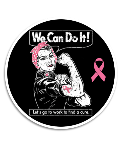 Rosie the Riveter 4" Stickers - Various Colors