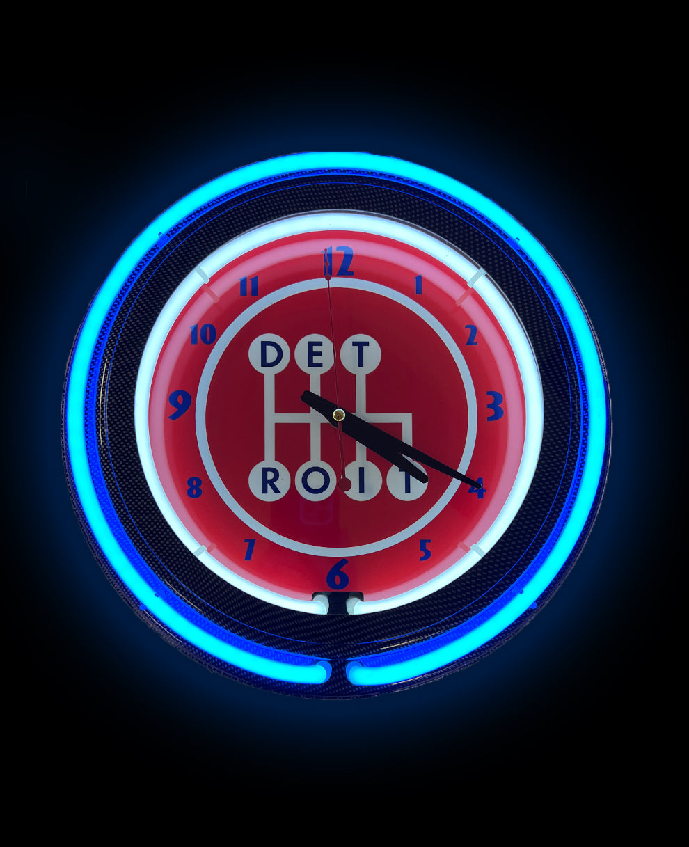 Double Neon Wall Clock