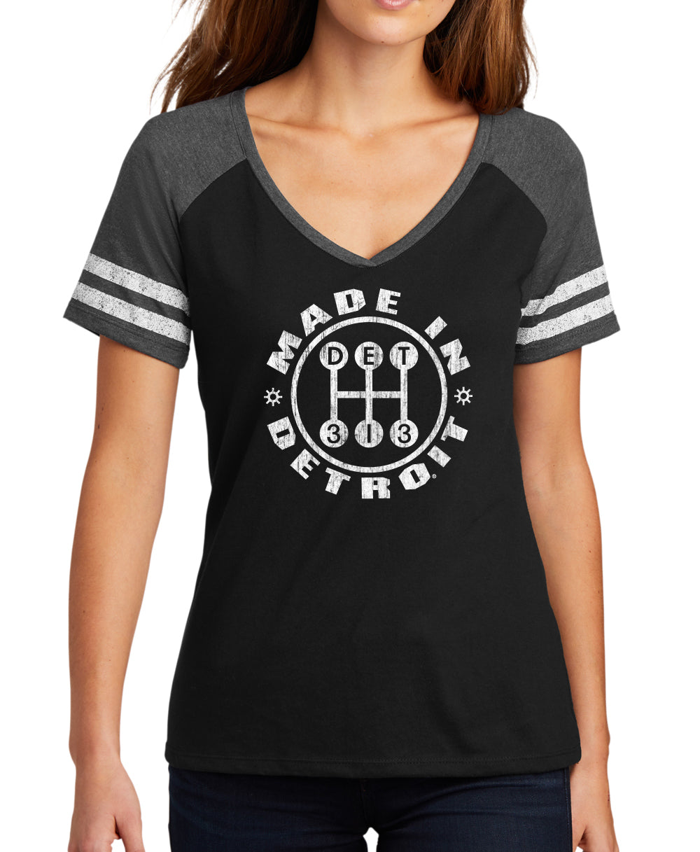 Ladies 5-Speed 313 Shifter V-Neck