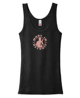 Ladies Rose Gold Ribbed Tank