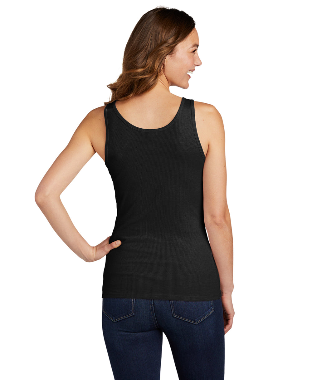 Ladies Rose Gold Ribbed Tank