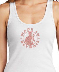 Ladies Rose Gold Ribbed Tank