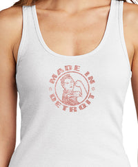 Ladies Rose Gold Ribbed Tank