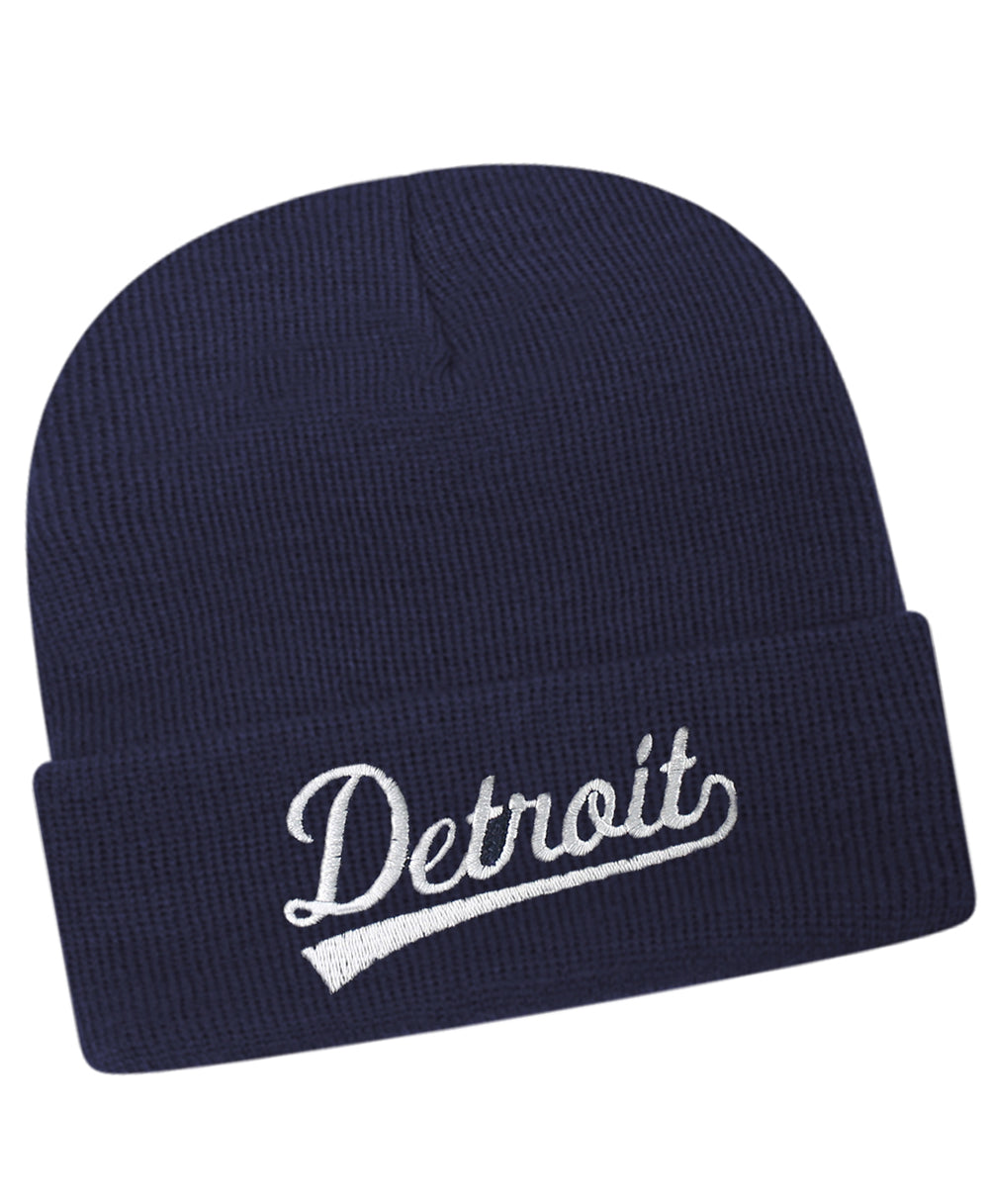 Detroit Tail Navy Cuff Beanie