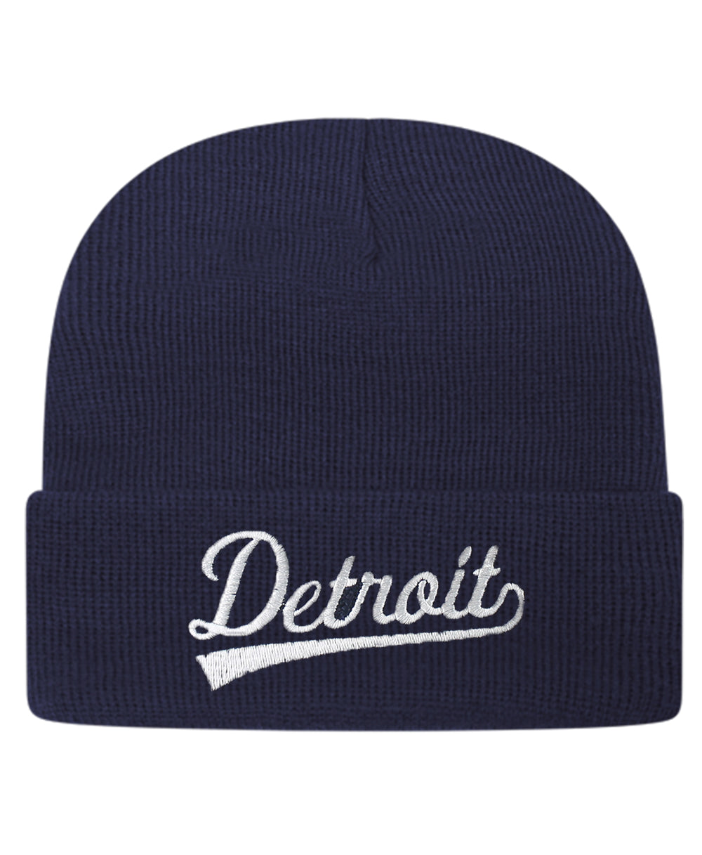 Detroit Tail Navy Cuff Beanie