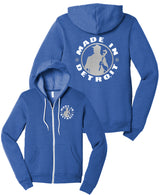 Heather True Royal Zip Up w/ Silver MID Back