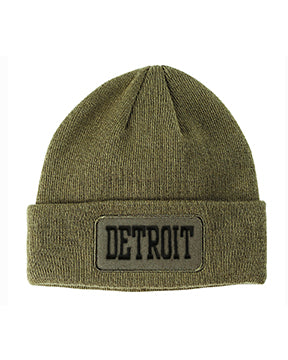 Detroit Old English D Patch Beanie Cap, Well Done Goods – Well