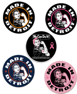 Rosie the Riveter 4" Stickers - Various Colors