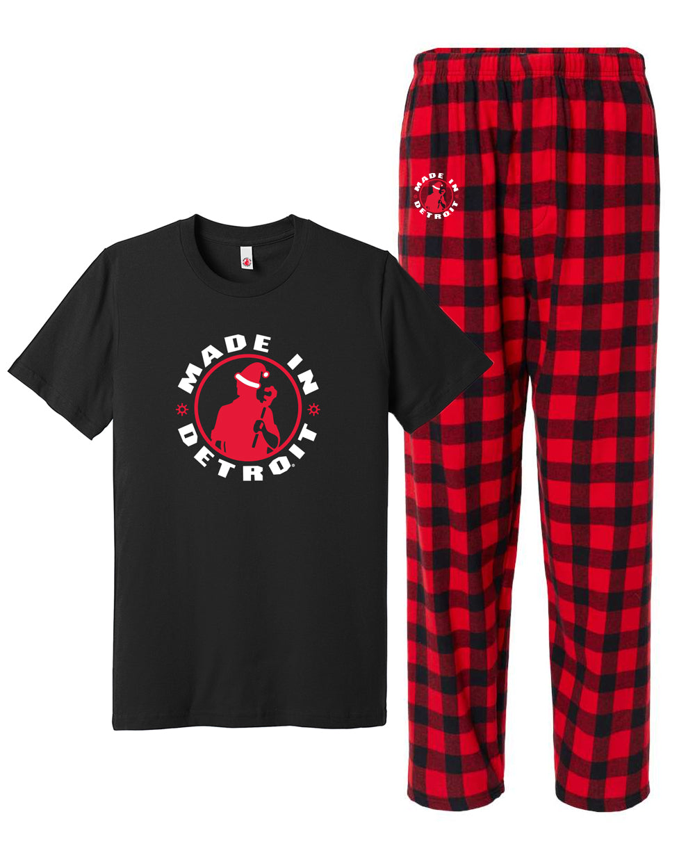 Unisex Santa Black/Red PJ Set (XS Only)