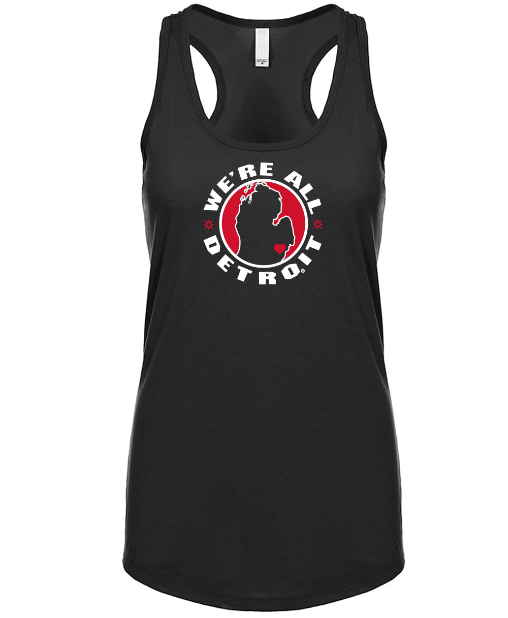 Ladies We're All Detroit Racerback Tank