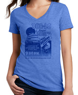 Ladies Boblo Heather Blue V-Neck