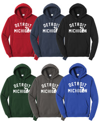 Detroit Michigan Pullover - Various Colors