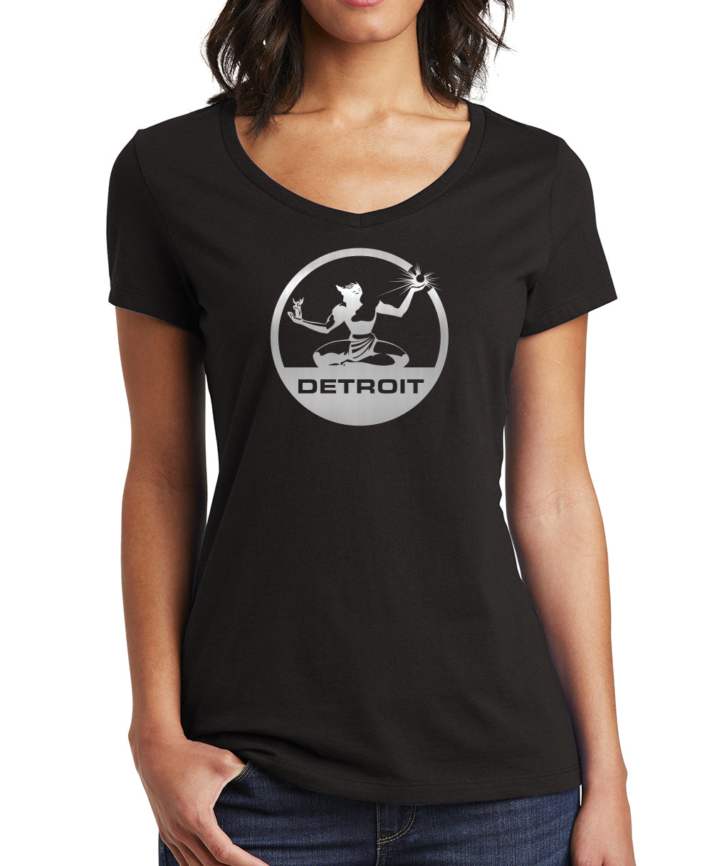 Spirit of Detroit Ladies Black Tee